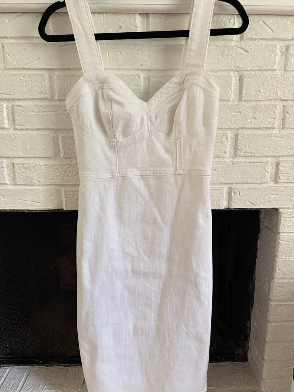 Express White Sweetheart Neckline Sheath Corset Dress